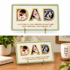 Dad Photo Frame with Custom Photo & Message