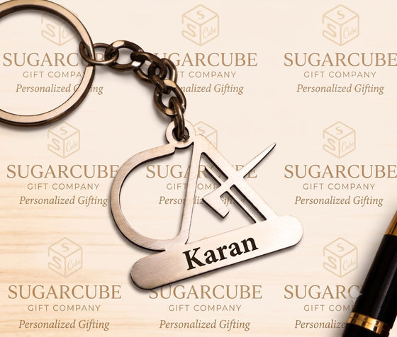 CA Metal Keyring with Name Engraved