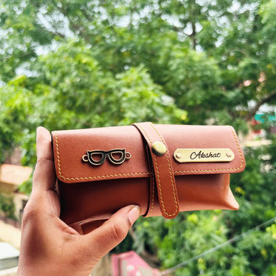 Sunglass Cover (Faux) Personalised with Name & Metal Charm - 2