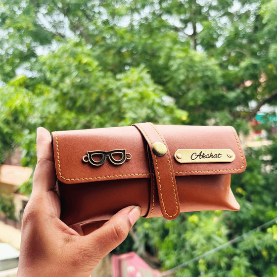 Sunglass Cover (Faux) Personalised with Name & Metal Charm - 2