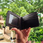 Men's Wallet (Faux) Personalised with Name & Metal Charm - 1