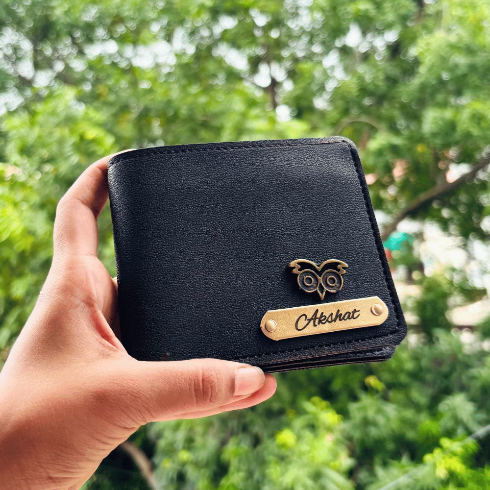 Men's Wallet (Imported) Personalised with Name & Metal Charm - 3