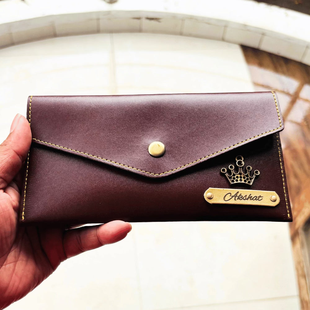 Ladies Wallet Personalised with Name & Metal Charm - 1