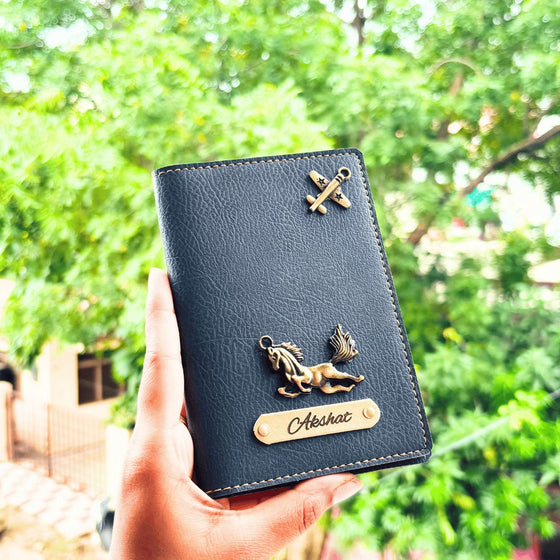 Passport Cover (Nexon) Personalised with Name & Metal Charm - 2