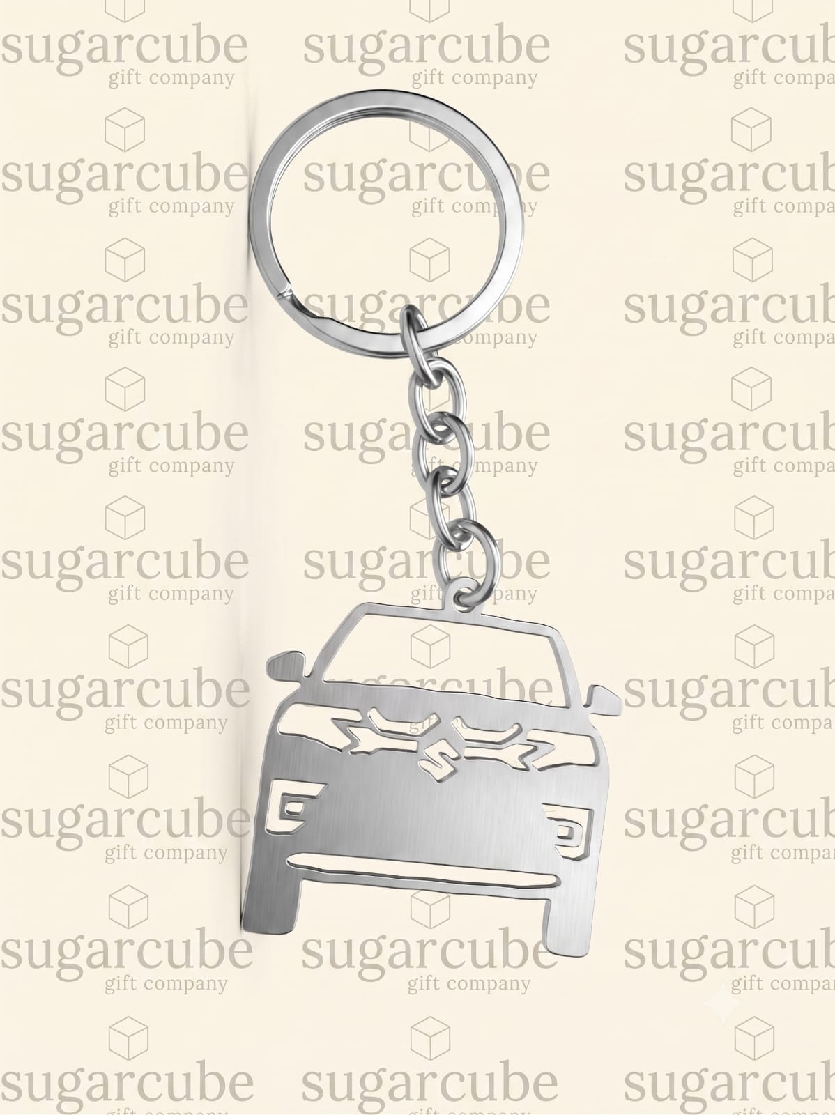 Suzuki Car Shaped Metal Keyring with Name & Number