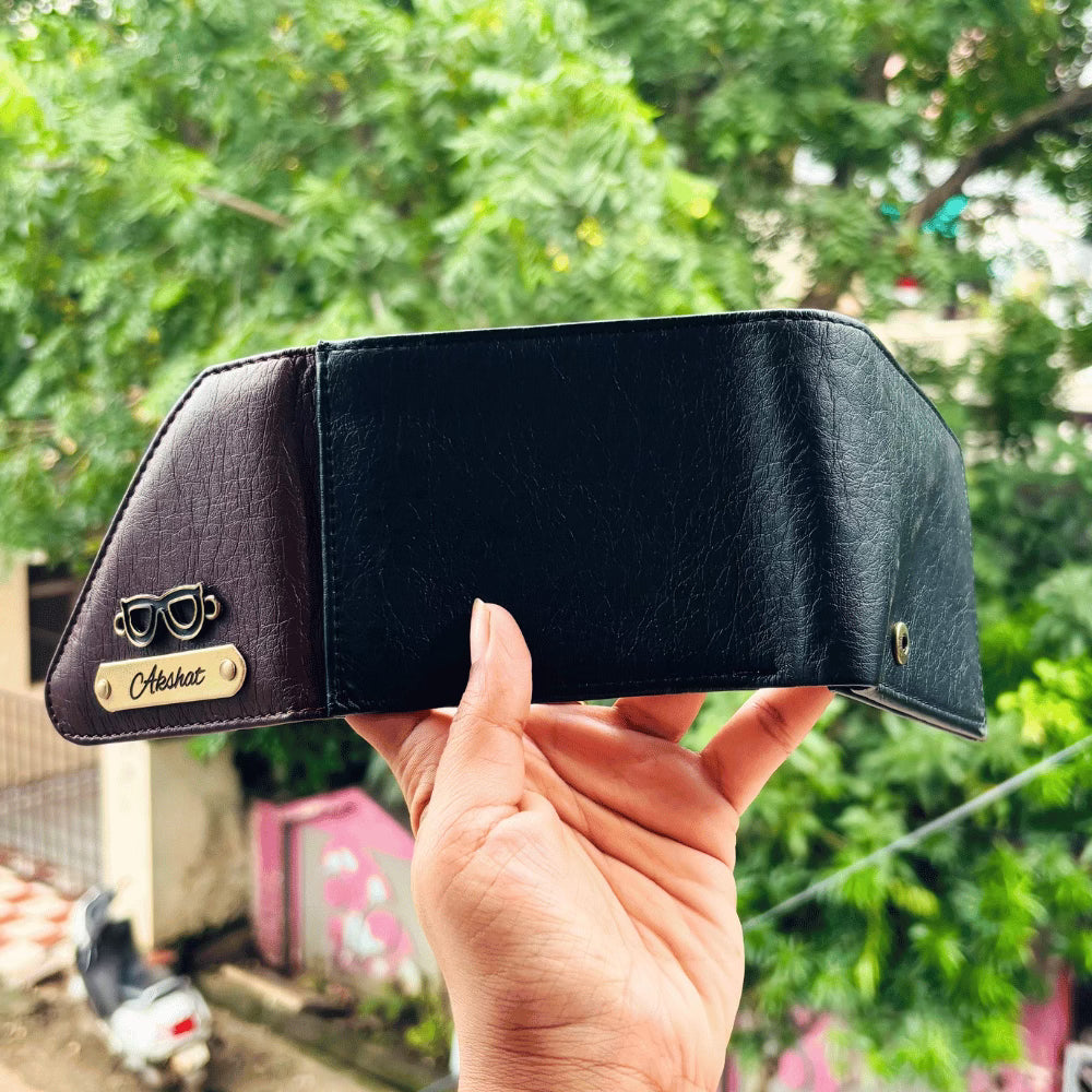 Men's Wallet (Turbo) Personalised with Name & Metal Charm - 7