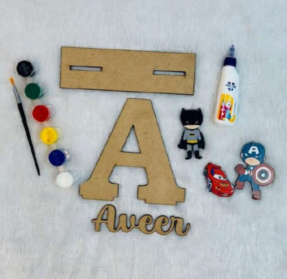 Personalized Monogram Table Standy DIY Kit for Kids