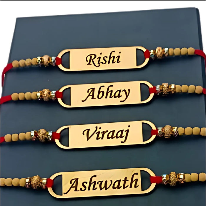 Name Rakhi Golden Name Plate