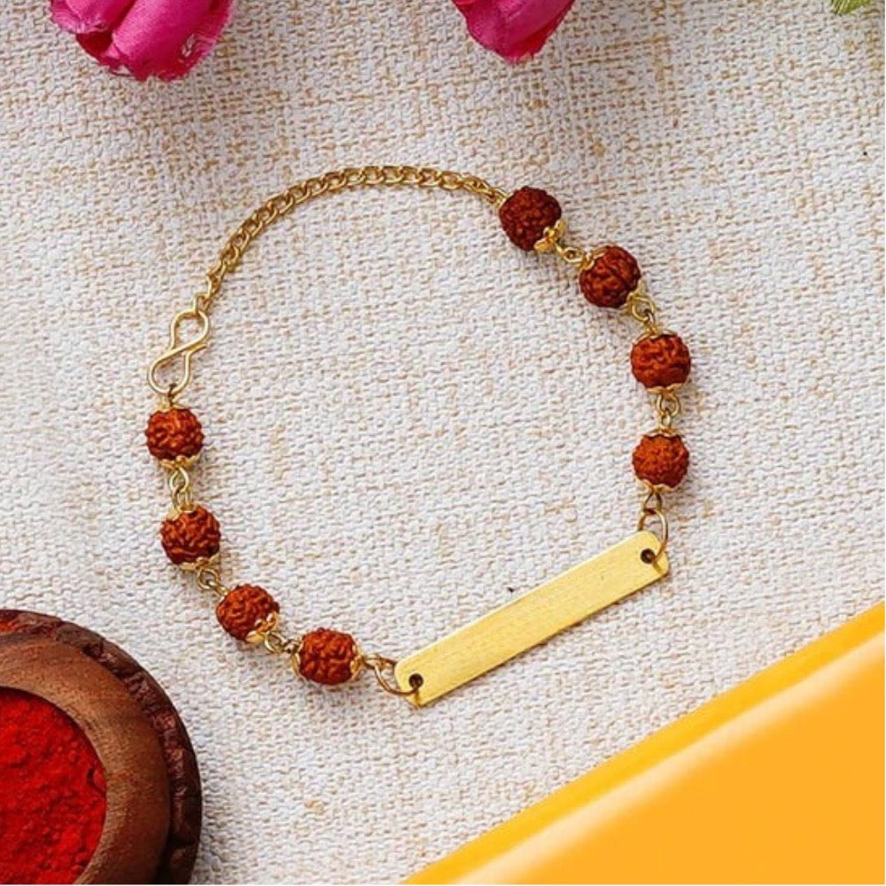 Name Rakhi with Rudraksh