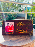 Personalized couple photo plaque alternate design