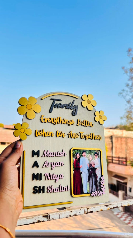 Personalized Family Memory Plaque with Photos & Names