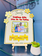 Personalized family photo plaque alternate family design