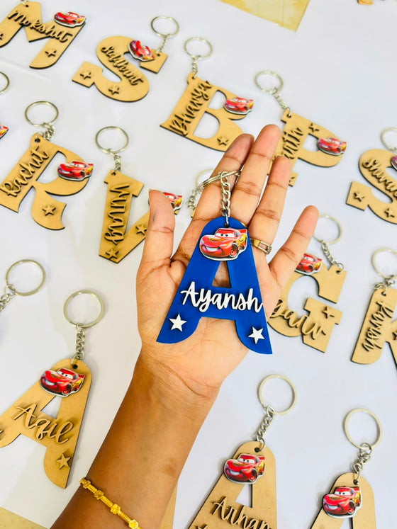 Personalised Photo Keychain Set with Custom Name