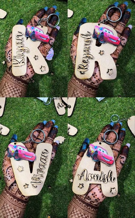 Product 10 kids name mini monogram keychain and fridge magnet