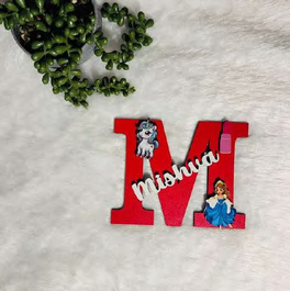 Product 26 mini monogram kids name fridge magnet