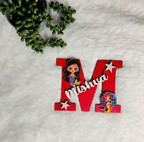 Product 26 mini monogram kids name fridge magnet
