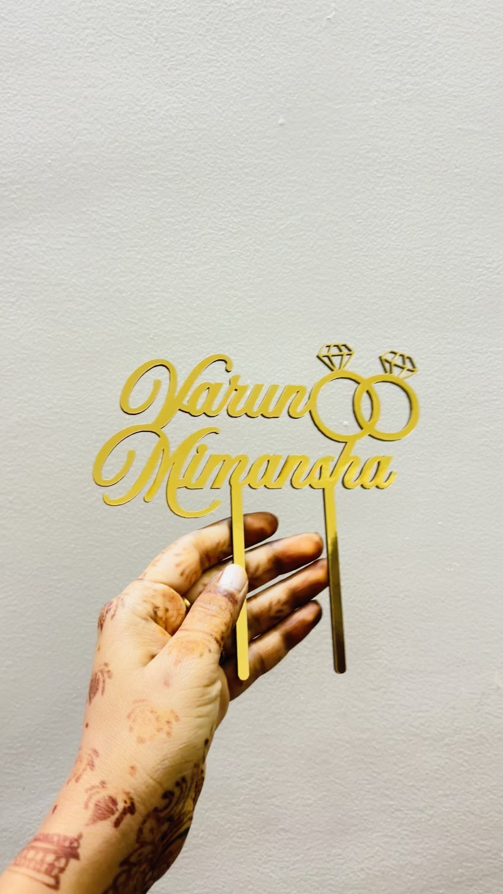 Personalised Couple Name Cake Topper for Wedding & Anniversary