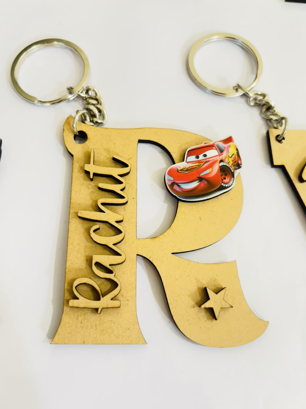 Personalized Kids Initial with Name Keyring DIY Kit